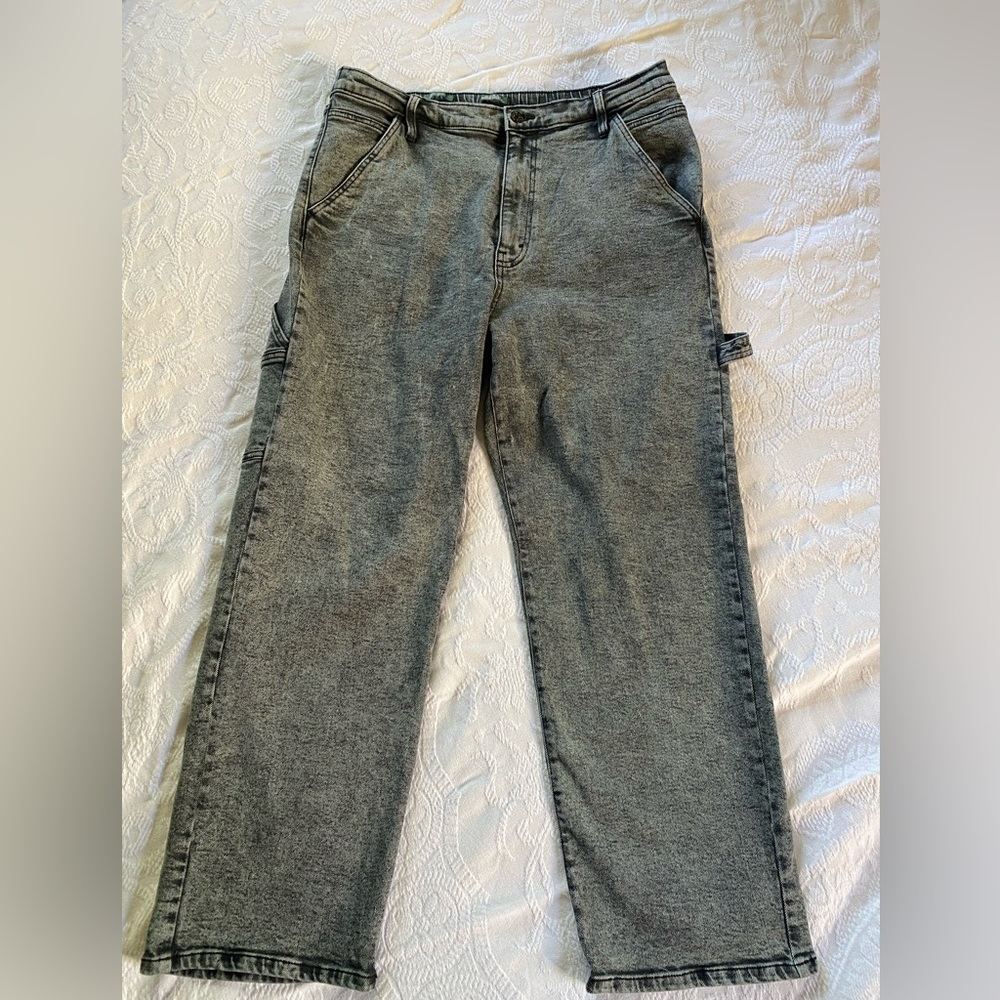 Wild Fable Utility Jeans, Teal, Size 14